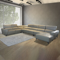 Half Leather Corner Sofa TPH2213 